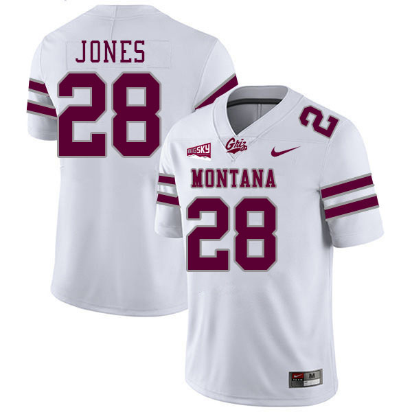 Hashim Jones Montana Jersey,University Of Montana Grizzlies #28 Hashim Jones Jersey Stitched-White